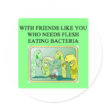 flesh eating bcateria stickers