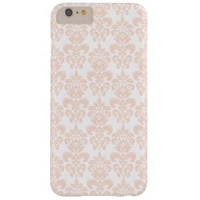 FLESH PINK GIRLY DAMASK PATTERN 2 BARELY THERE iPhone 6 PLUS CASE