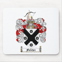 FLETCHER FAMILY CREST -  FLETCHER COAT OF ARMS mousepads