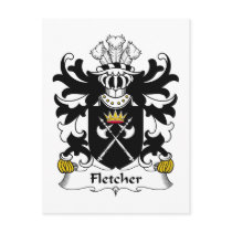 Fletcher Family Crest postcards by coatsofarms Fletcher Family Crest postcards