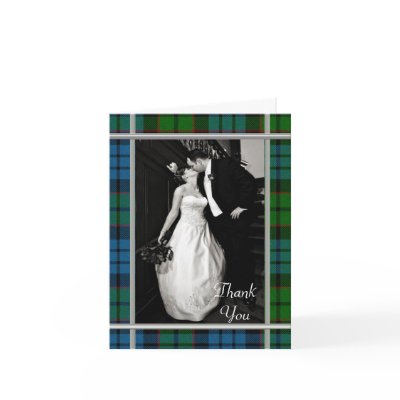 Fletcher Plaid Photo Thank You Card