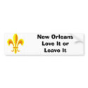 fleur8, New Orleans Love It or Leave It bumper stickers by voodoo667 fleur8, New Orleans Love It or Leave It bumper stickers