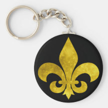 Fleur De Art Gold Rust Key Chain