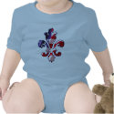 Fleur de Flag  infant  creeper t-shirts
