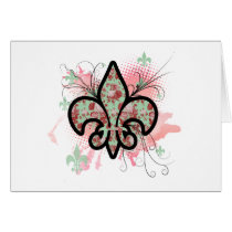 fleur de leis greeting cards