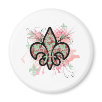 fleur de leis fridge magnet