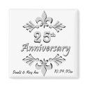 Fleur De Lis 25th Anniversary Party Favours magnet