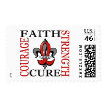 Fleur De Lis 3 AIDS Stamps