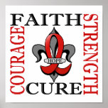 Fleur De Lis 3 AIDS Poster