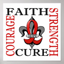 Fleur De Lis 3 AIDS Poster