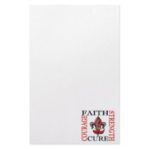 Fleur De Lis 3 AIDS Customized Stationery