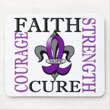 Fleur De Lis 3 Alzheimer's Disease Mouse Pads