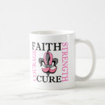 Fleur De Lis 3 Breast Cancer Mug
