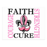 Fleur De Lis 3 Breast Cancer Postcards