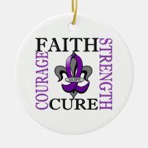 Fleur De Lis 3 Chiari Malformation Christmas Ornament