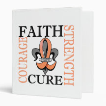 Fleur De Lis 3 Endometrial Cancer 3 Ring Binders