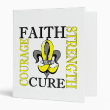 Fleur De Lis 3 Endometriosis Vinyl Binder