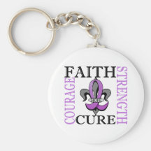 Fleur De Lis 3 General Cancer Key Chain