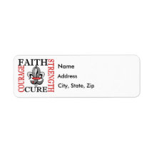 Fleur De Lis 3 Juvenile Diabetes Custom Return Address Label