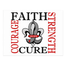 Fleur De Lis 3 Juvenile Diabetes Post Cards