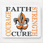 Fleur De Lis 3 Leukemia mousepads