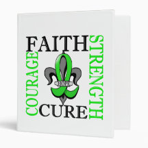 Fleur De Lis 3 Non-Hodgkin's Lymphoma Vinyl Binder