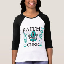 Fleur De Lis 3 Ovarian Cancer T Shirt