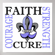 Fleur De Lis 3 Prostate Cancer Poster