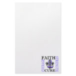 Fleur De Lis 3 Stomach Cancer Customized Stationery