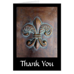 Fleur De Lis, Aged Copper-Look Printed cards