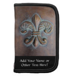 Fleur De Lis, Aged Copper-Look Printed Folio Planner