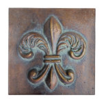 Fleur De Lis, Aged Copper-Look Printed tiles
