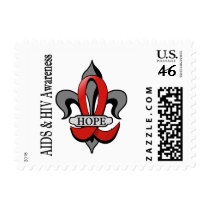 Fleur De Lis AIDS Hope Stamp