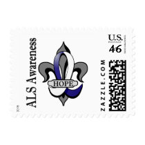 Fleur De Lis ALS Hope Postage Stamps
