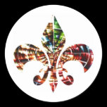 fleur-de-lis : Amazing Red Sparkle Design stickers