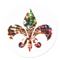 fleur-de-lis : Amazing Red Sparkle Design stickers