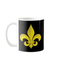 Fleur De Lis Art Gold Mug