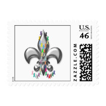 Fleur de lis Awareness ribbon 2 postage