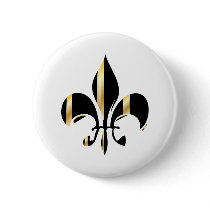 Fleur de Lis/black + gold Pins