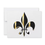 Fleur de Lis/black + gold Personalized Invitation