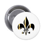 Fleur de Lis/black + gold Pins