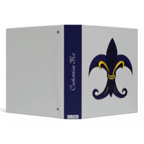 Fleur de lis blue/gold binder