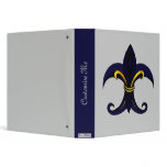 Fleur de lis blue/gold binder