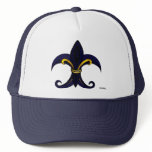 Fleur de lis blue/gold mesh hat