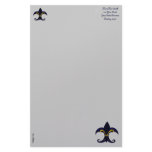 Fleur de lis blue/gold stationery paper