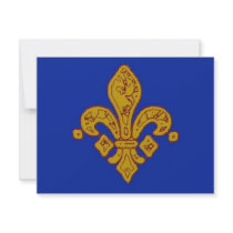 Fleur De Lis Blue invitations by figstreetstudio Fleur De Lis Blue invitations