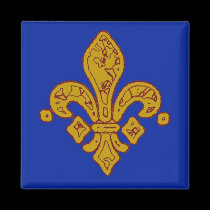 Fleur De Lis Blue magnets
