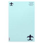 Fleur de lis blue/silver stationery paper