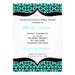 Fleur De Lis Bridal Shower Invitations::Blue