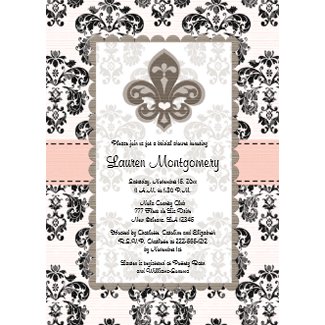... Bridal Shower Invitations for a New Orleans or French Themed Bridal